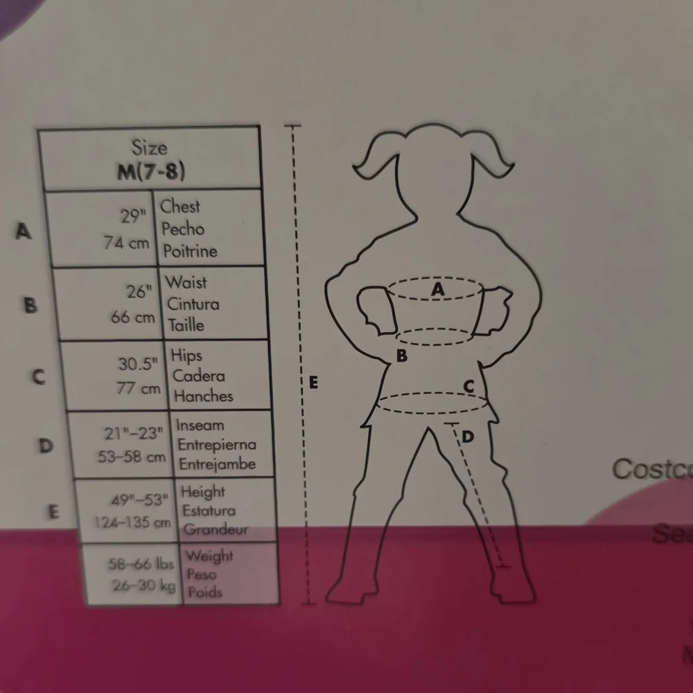 Disney Disguise Junior Minnie Mouse Costume Child Size 7/8 Pink and White New - Picture 5 of 5